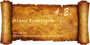 Alexy Ermelinda névjegykártya